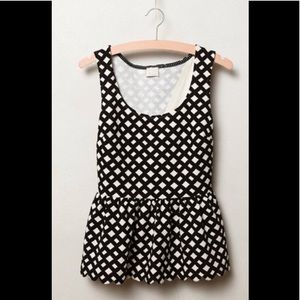 Anthropologie Clovelly Peplum Top